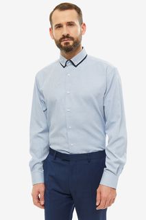 Рубашка мужская John Jeniford JJ-191027-SL75-U2 синяя 42 DE