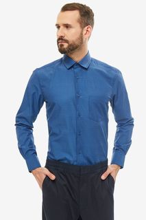 Рубашка мужская John Jeniford JJ-191001-SL3-U1 синяя 40 DE