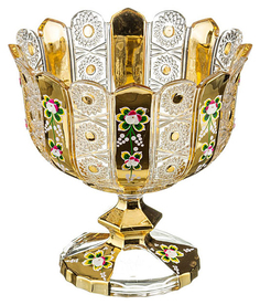 Конфетница на ножке Голден Lefard 195-105 Желтый