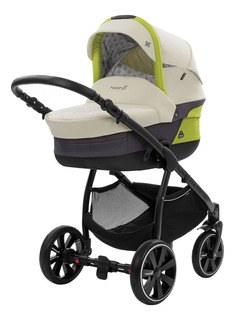 Коляска 2 в 1 Noordi Polaris Sp белый, графитовый, салатовый
