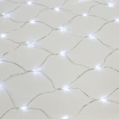 Гирлянда "Сеть" 1,5х1,5м, прозрачный ПВХ, 150 LED Белые Neon Night