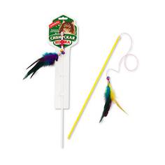 Игрушка для кошек Сибирская кошка, дразнилка с перьями