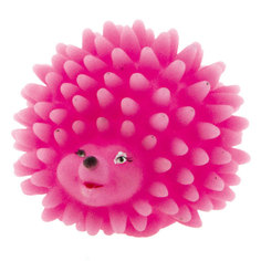 Игрушка для собак DEZZIE Розовый ежик, мяч, винил, 8,8х8см