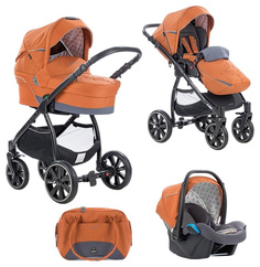 Коляска 3 в 1 Noordi Polaris Comfort 678 Оранжевая