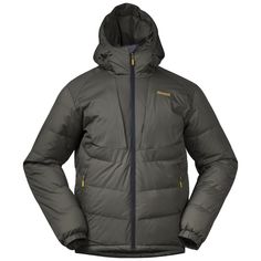 Куртка мужская Bergans Sauda Down Jkt, Green Mud/Solid Charcoal/Waxed Yellow, XL INT