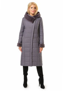 Пуховик женский DizzyWay 19401 Лорена серый 44 RU