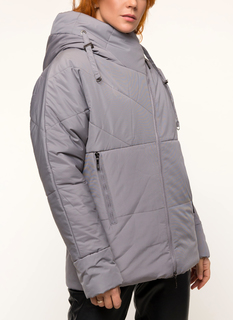 Пуховик женский DizzyWay 19443 Рейна серый 42 RU