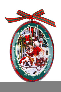 Шар "Английский бульдог" Mister Christmas