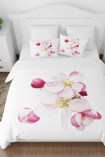 Постельное белье ЕВРО Распустившиеся цветы Сирень