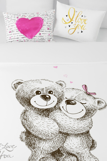 Постельное белье ЕВРО "Сладкая парочка" Сирень