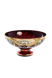 Фруктовница "Лепка красная" Bohemia