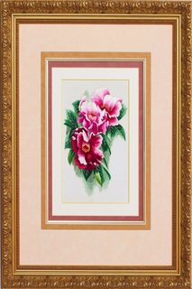 Картина Пион императорский Живой шелк