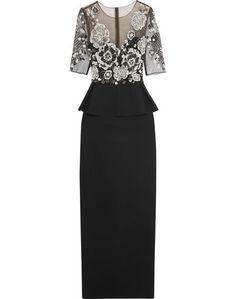 Длинное платье Marchesa Notte
