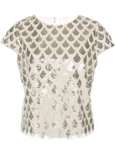Milly scale sequin-embellished top
