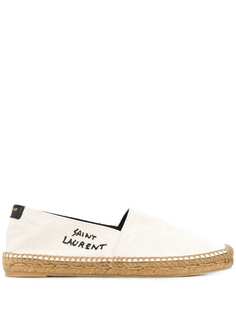 Saint Laurent эспадрильи с логотипом