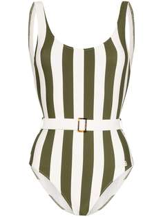 Solid & Striped полосатый купальник Anne Marie с поясом