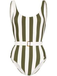 Solid & Striped полосатый купальник Anne Marie с поясом