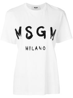 MSGM футболка с принтом логотипа