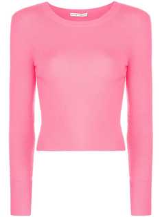 Alice+Olivia Ciara long-sleeved cropped top
