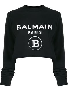 Balmain укороченная толстовка с логотипом