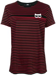 Karl Lagerfeld футболка в полоску Ikonik