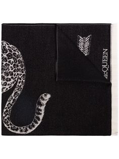 Alexander McQueen шарф с принтом Skull
