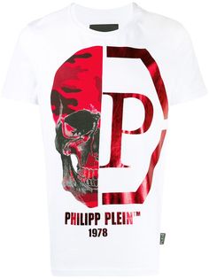 Philipp Plein футболка с принтом Skull