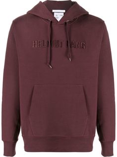 Helmut Lang толстовка с капюшоном и вышитым логотипом