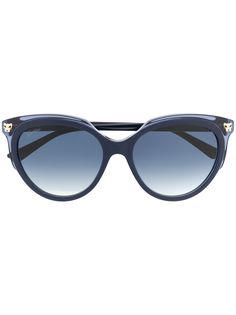 Cartier солнцезащитные очки Panthere в массивной оправе