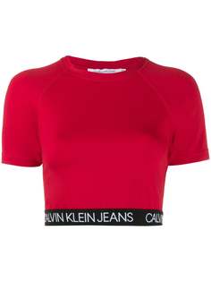 Calvin Klein Jeans укороченный топ с логотипом
