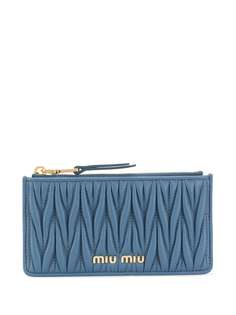 Miu Miu стеганый кошелек на молнии