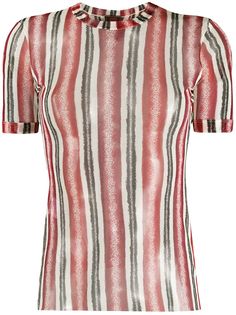 Jean Paul Gaultier Pre-Owned полупрозрачная футболка 1990-х годов в полоску