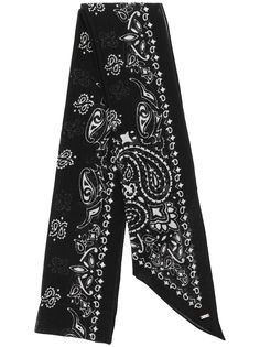 Saint Laurent узкий шарф с принтом пейсли