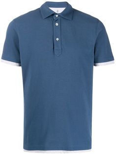 Brunello Cucinelli многослойная рубашка-поло с короткими рукавами