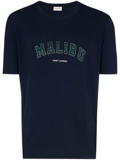 Saint Laurent футболка Malibu с логотипом