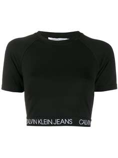 Calvin Klein Jeans укороченный топ с логотипом