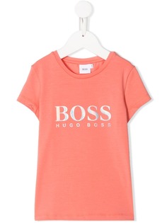 Boss Kids logo print relaxed-fit T-shirt