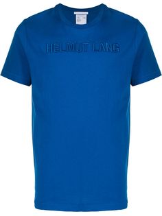 Helmut Lang футболка с вышитым логотипом