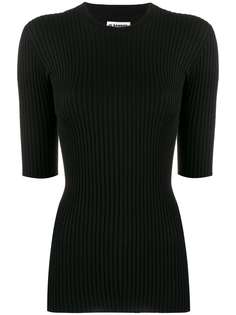 Jil Sander трикотажный топ в рубчик