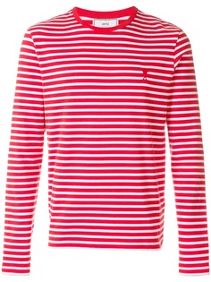 Ami Paris футболка с длинными рукавами и вышивкой Ami de Coeur