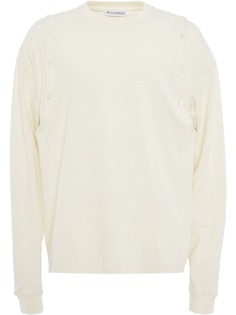 JW Anderson SHOULDER PLACKET LONG SLEEVE T-SHIRT