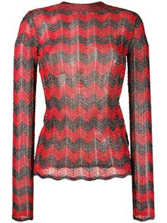 M Missoni джемпер с узором зигзаг и люрексом