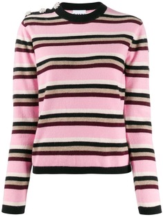 GANNI striped cashmere jumper