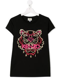 Kenzo Kids футболка с принтом Tiger