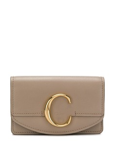 Chloé кошелек Signature с металлическим логотипом