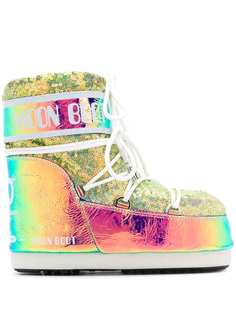 Moon Boot oil slick-effect snow boots