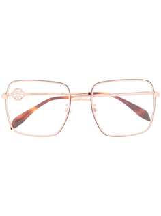 Alexander McQueen Eyewear очки в массивной квадратной оправе