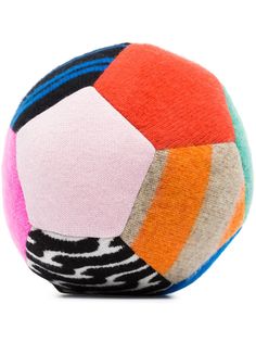 The Elder Statesman Multicoloured cashmere football cushion