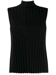 Vince roll neck striped tank top