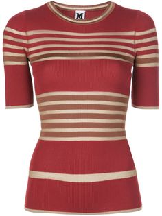 M Missoni ребристая футболка в полоску